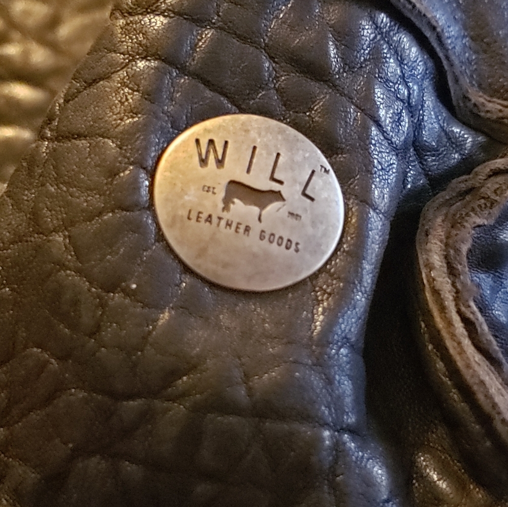 Will Leather Goods Black Lwather Crossbody Purse - Picture 5 of 8